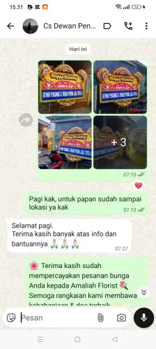 Testimonial Papan Bunga Pernikahan curuglemo